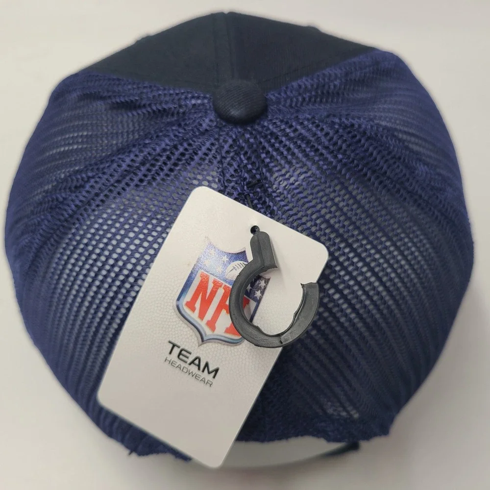 Youth New England Patriots Hat Adjustable Trucker Mesh NFL Team Apparel Blue NFL
